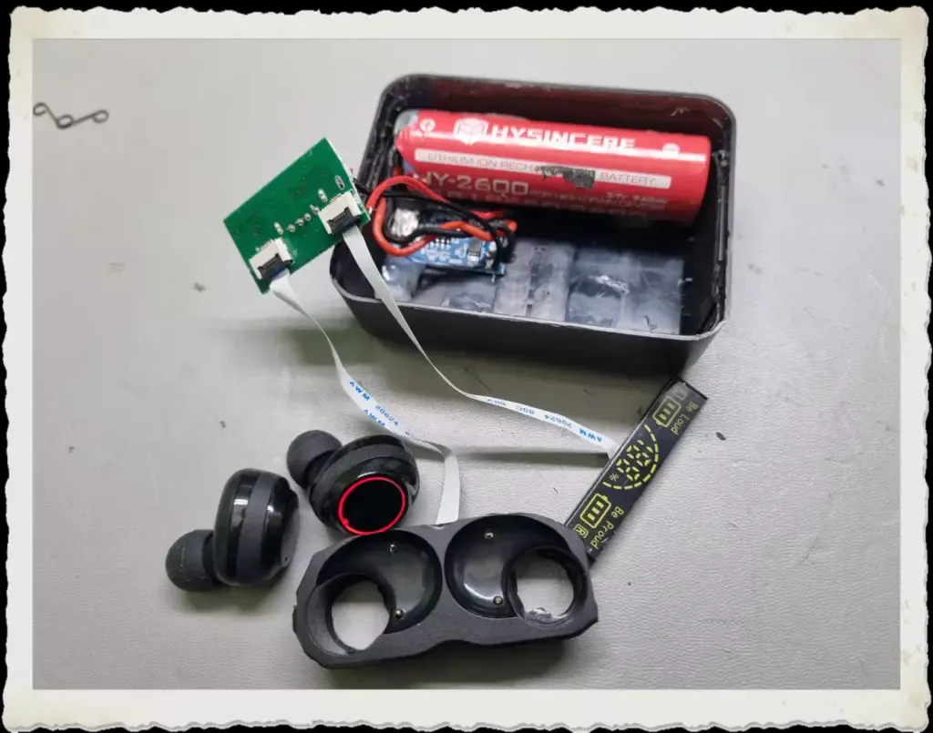 블루투스 이어폰 M90 M25 개조 사용기_케이스부착