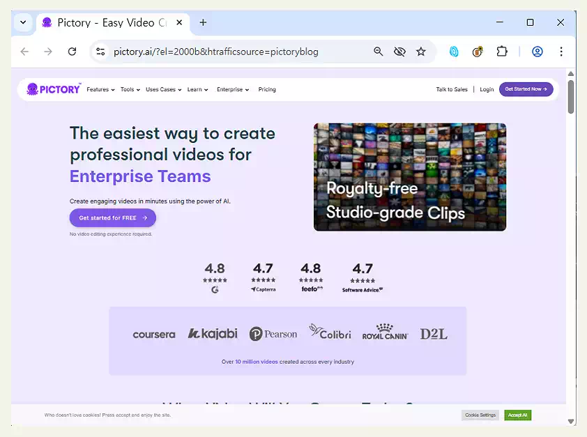 생성형 AI 무료 비교_생성형 AI 무료 툴_Pictory AI