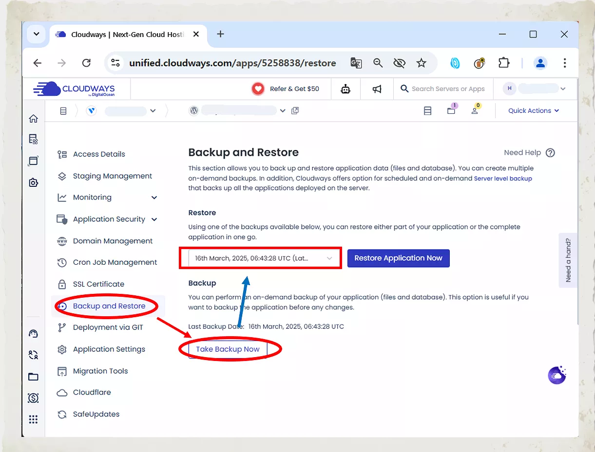 워드프레스 글쓰기_수동 백업_백업실행