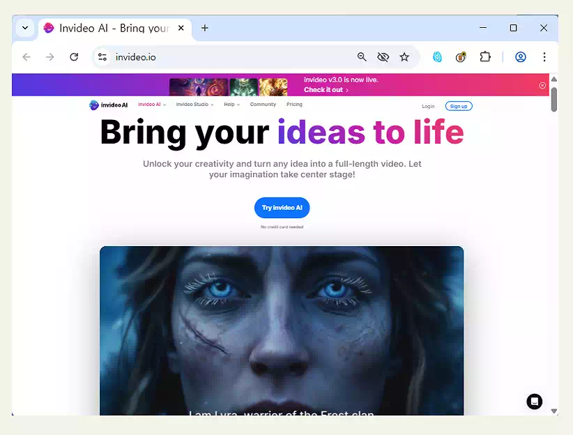 생성형 AI 무료 비교_생성형 AI 무료 툴_InVideo