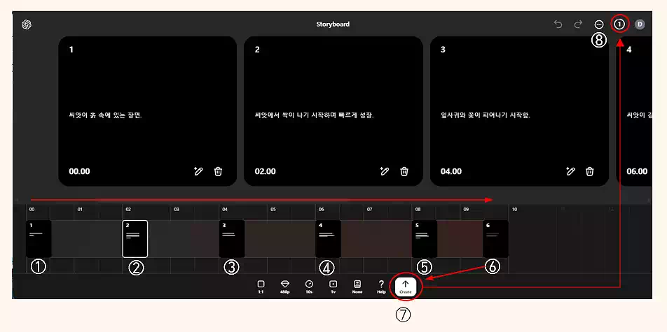 소라 AI 사용법_Sora AI 사용법_video 생성 스토리보드
