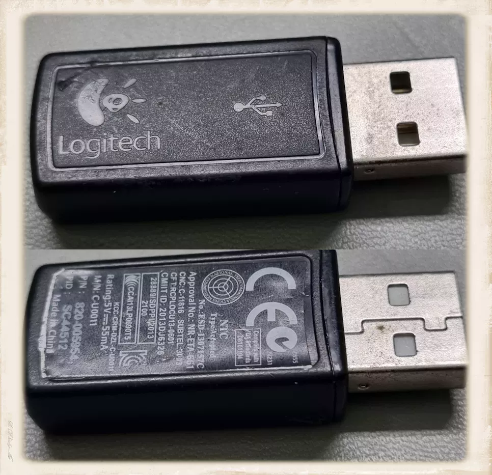 K270 로지텍 영문 키보드_새 리시버 연결_리시버